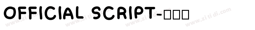 OFFICIAL SCRIPT字体转换